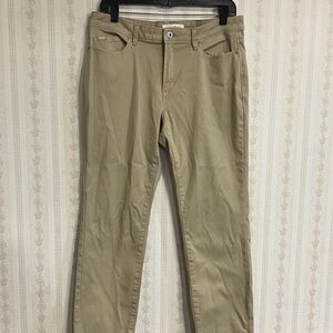 Tan Straight-Leg Pants